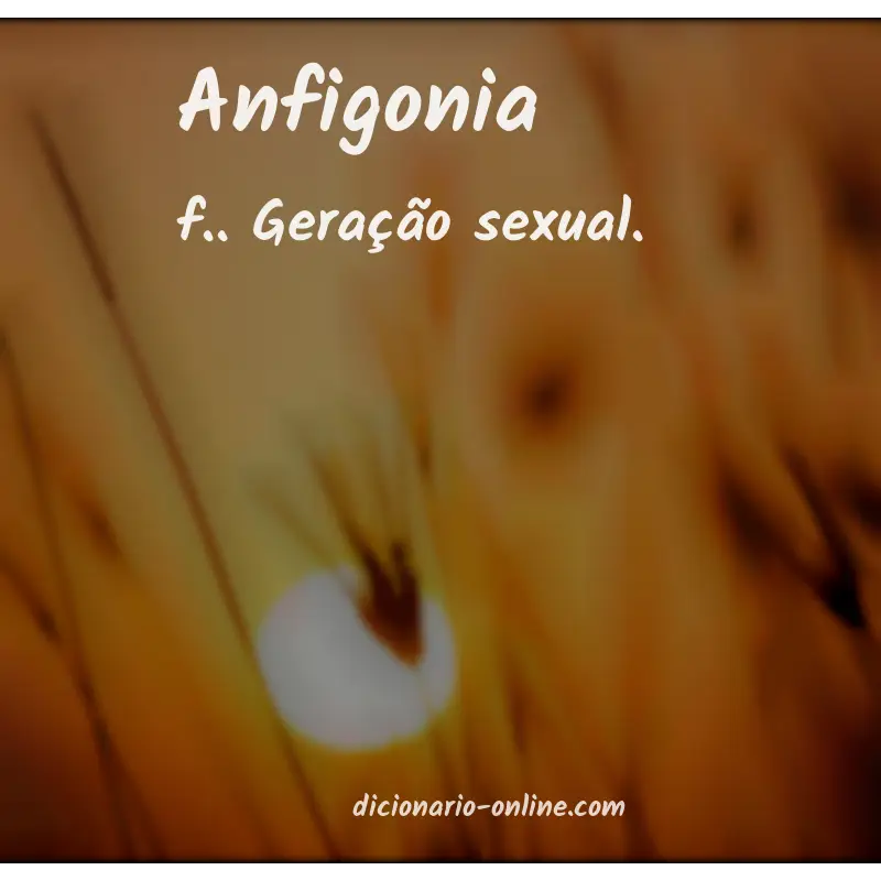 Significado de anfigonia