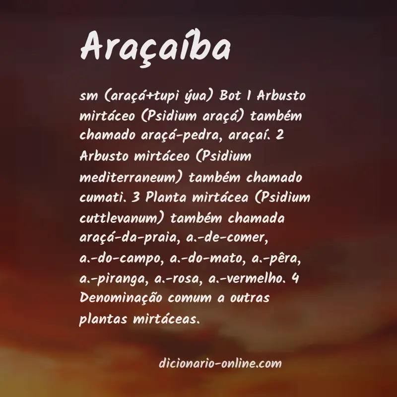 Significado de araçaíba