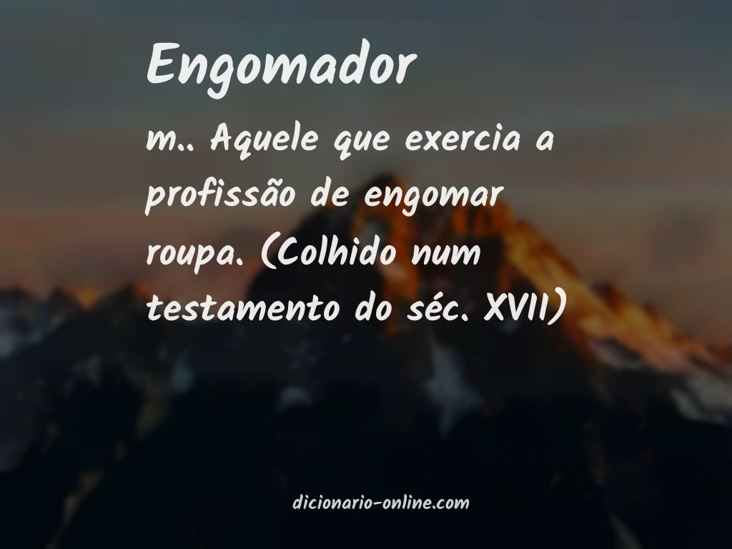 Significado de engomador