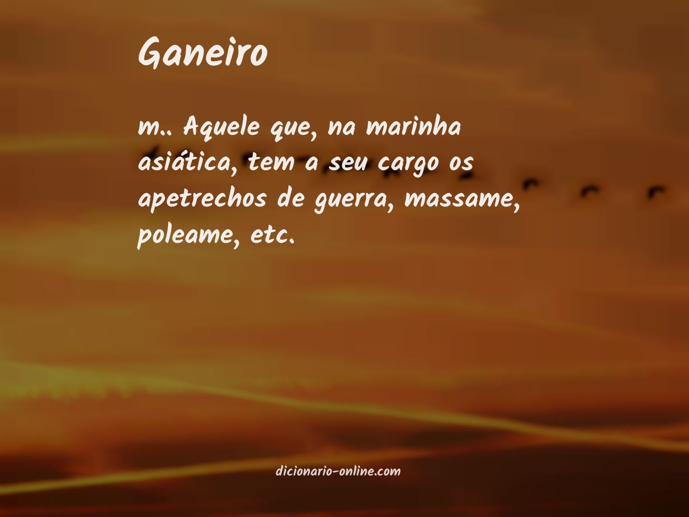 Significado de ganeiro