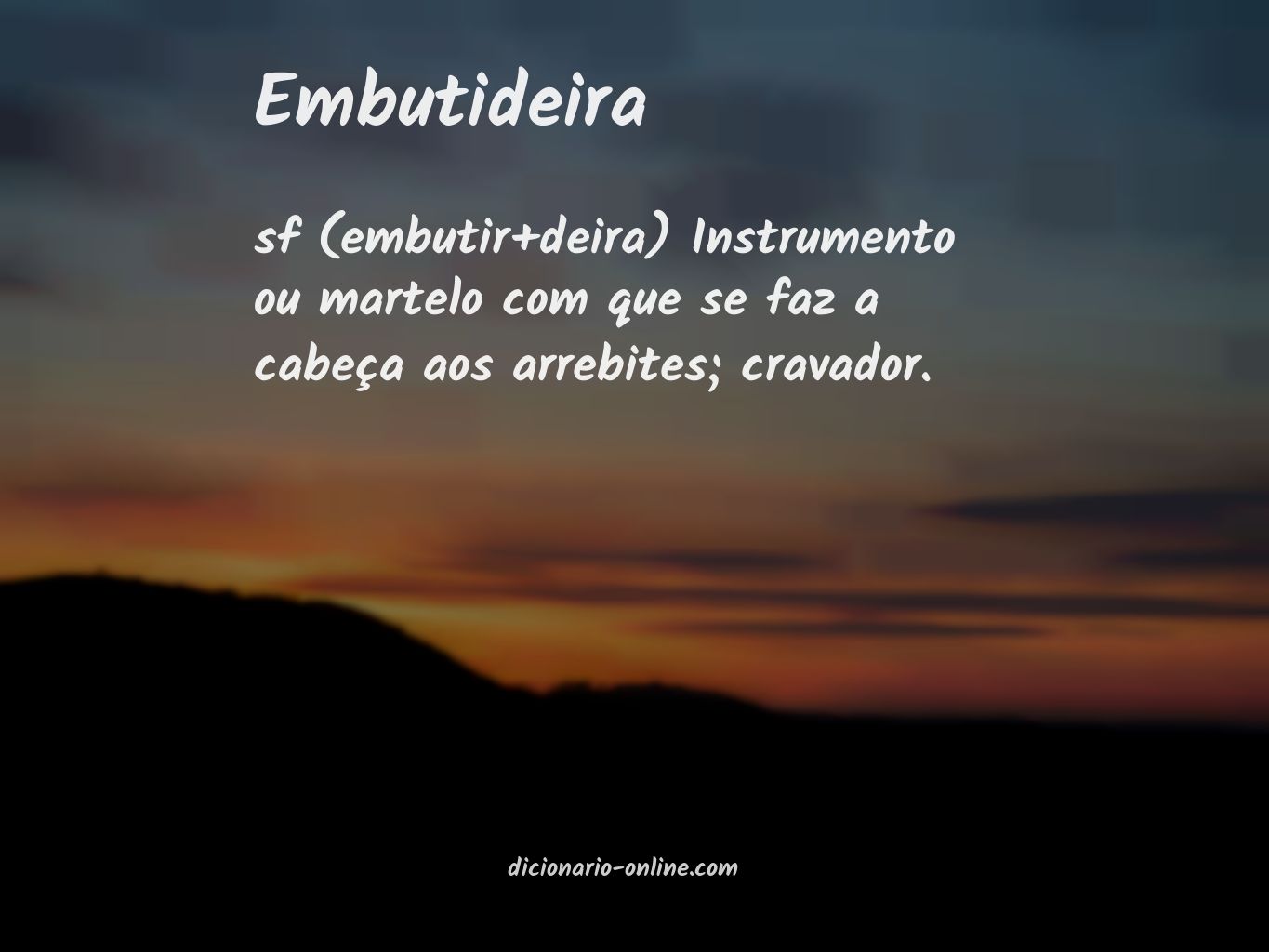 Significado de embutideira