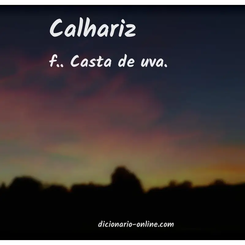 Significado de calhariz