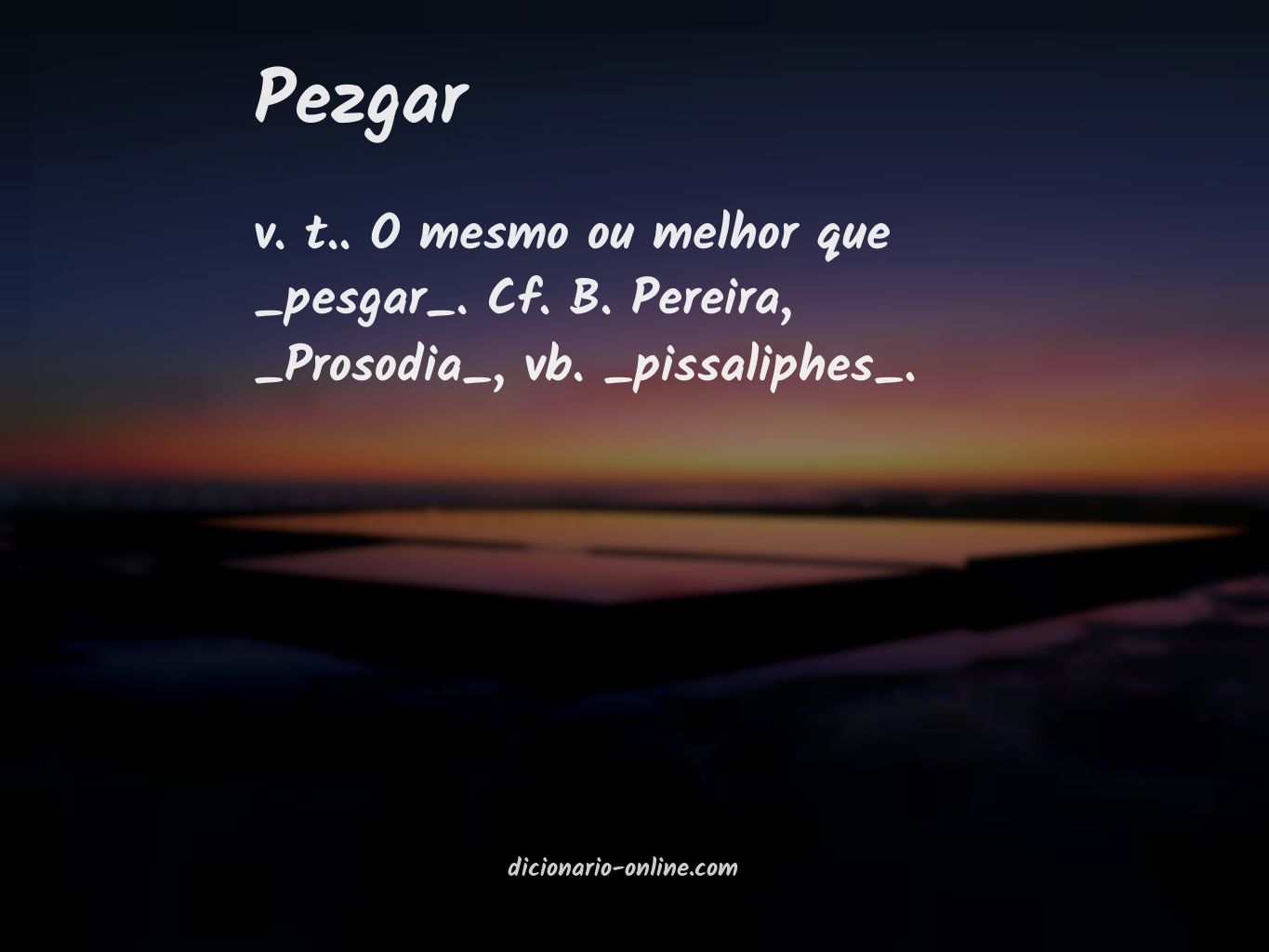 Significado de pezgar