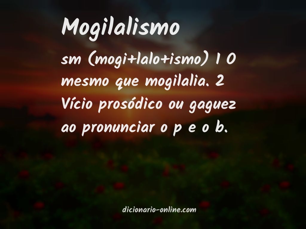 Significado de mogilalismo