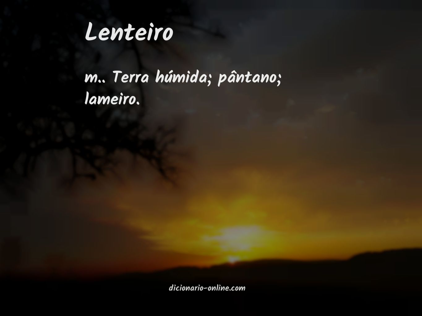 Significado de lenteiro