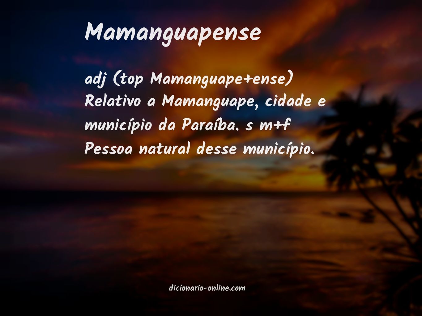 Significado de mamanguapense