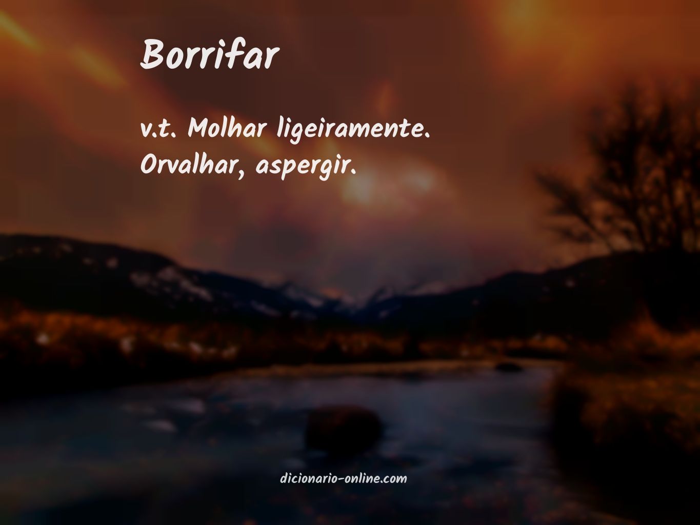 Significado de borrifar