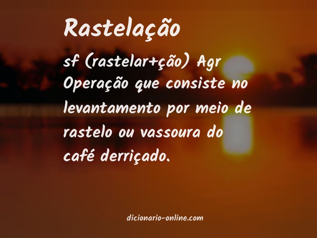 Significado de rastelação