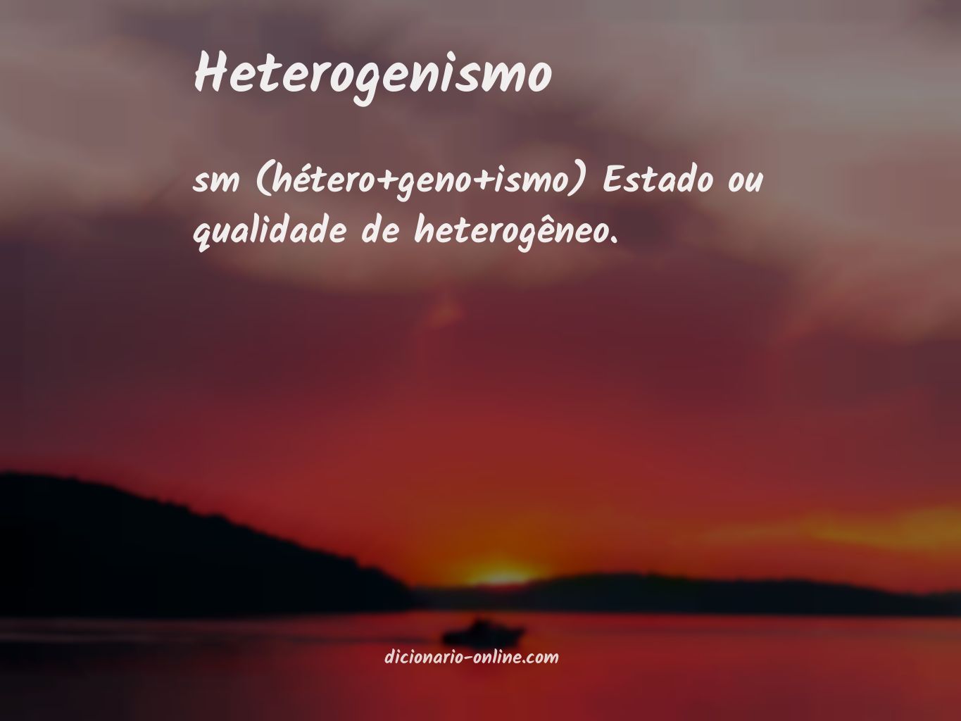 Significado de heterogenismo