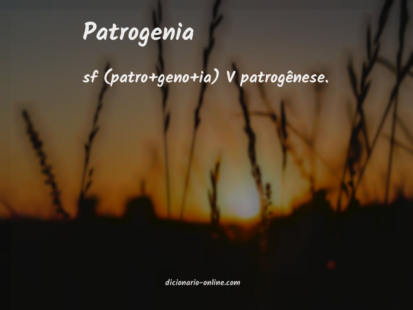 Significado de patrogenia