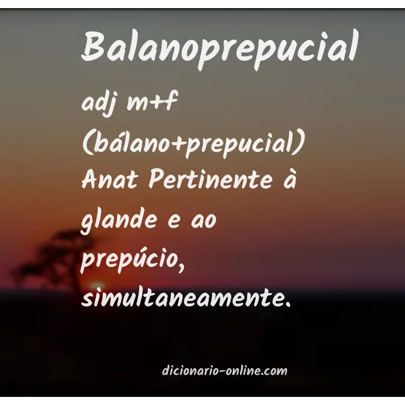 Significado de balanoprepucial