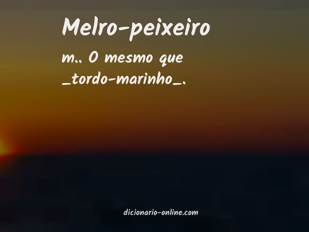 Significado de melro-peixeiro