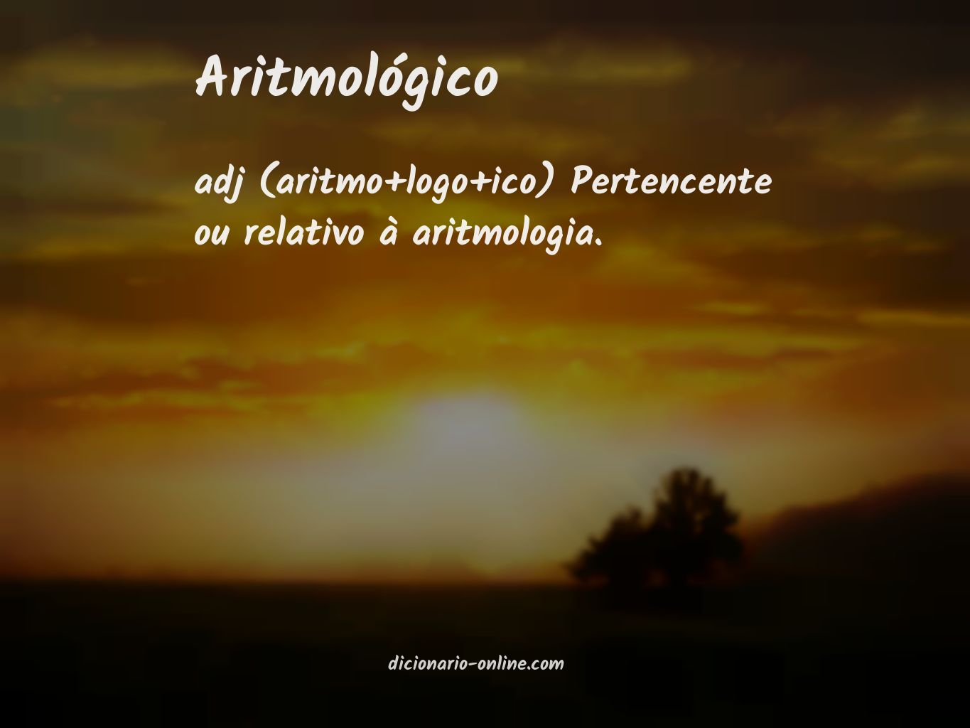 Significado de aritmológico