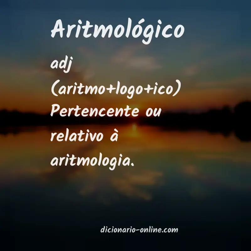 Significado de aritmológico