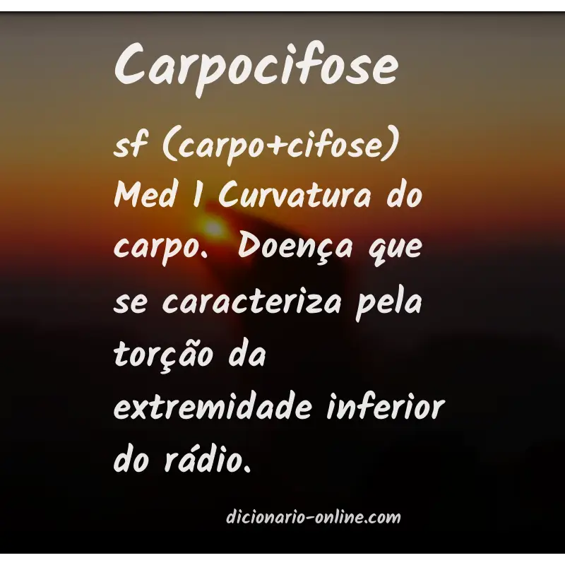Significado de carpocifose