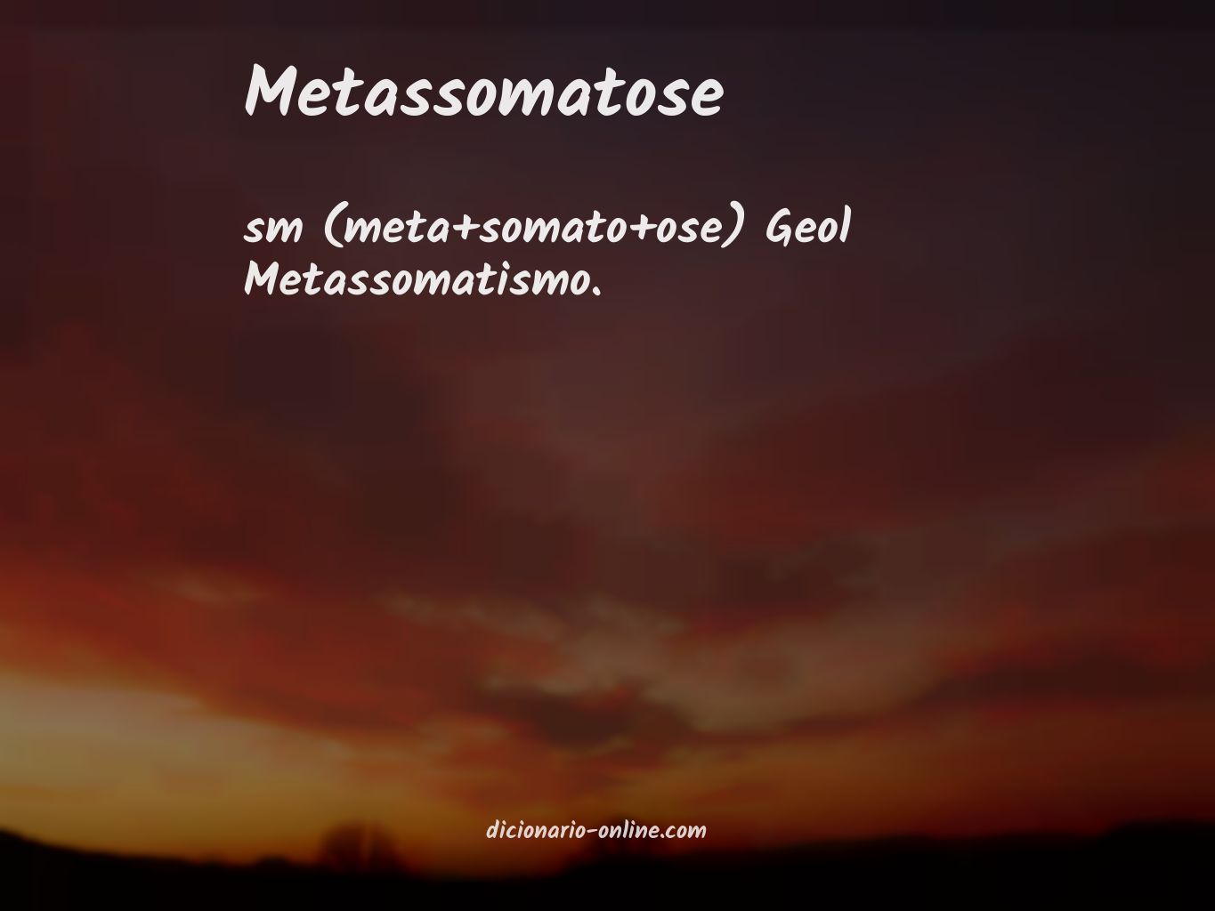 Significado de metassomatose