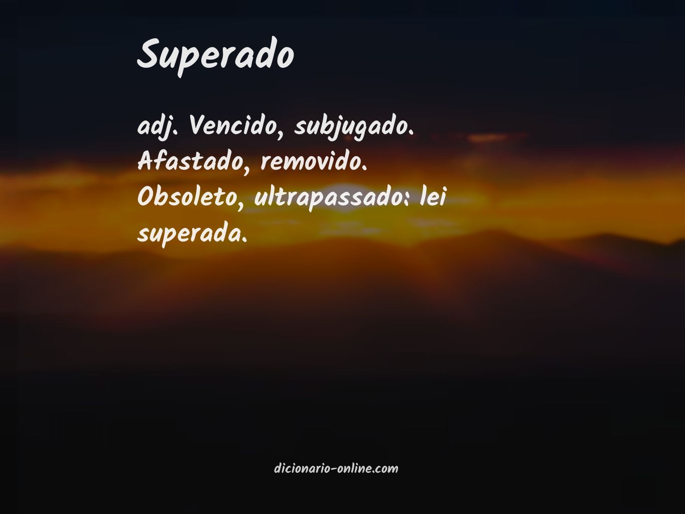 Significado de superado