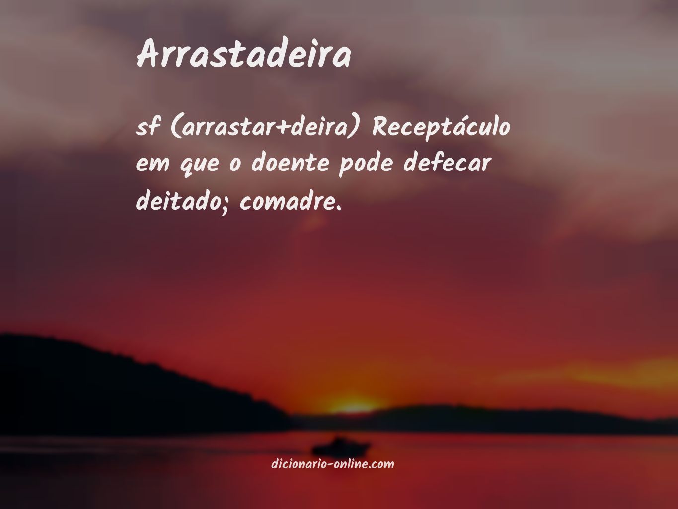 Significado de arrastadeira