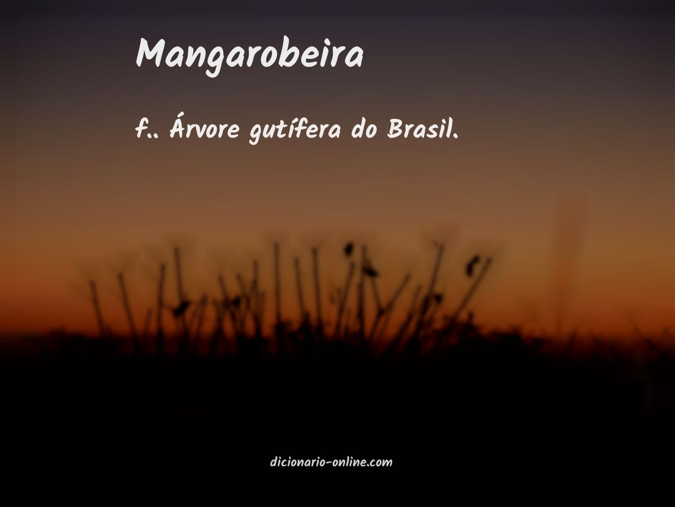 Significado de mangarobeira