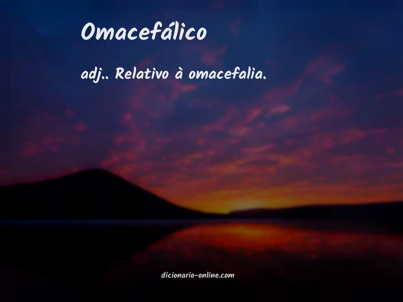 Significado de omacefálico