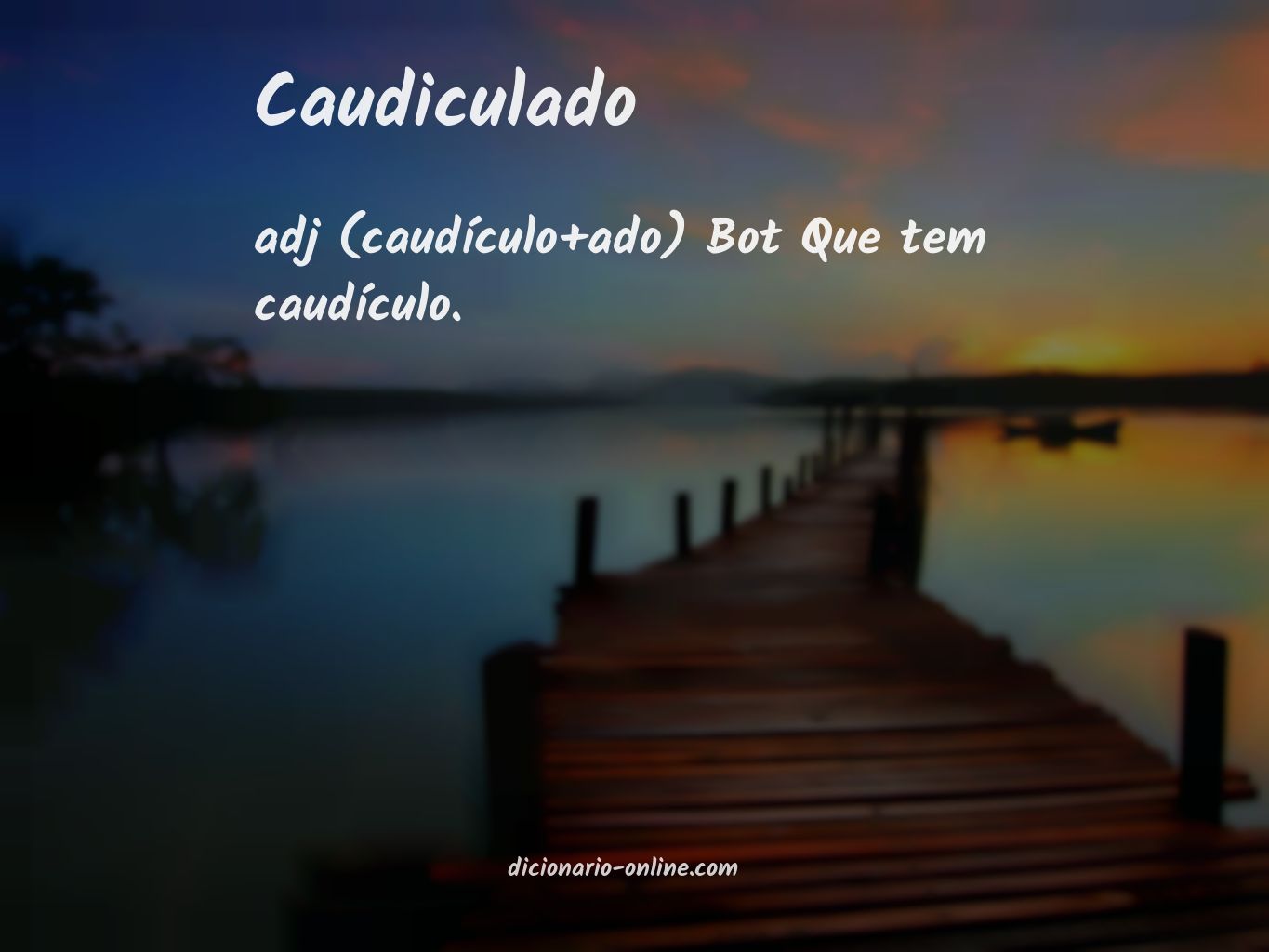 Significado de caudiculado