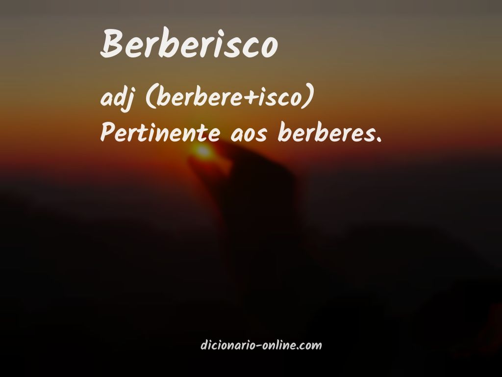 Significado de berberisco
