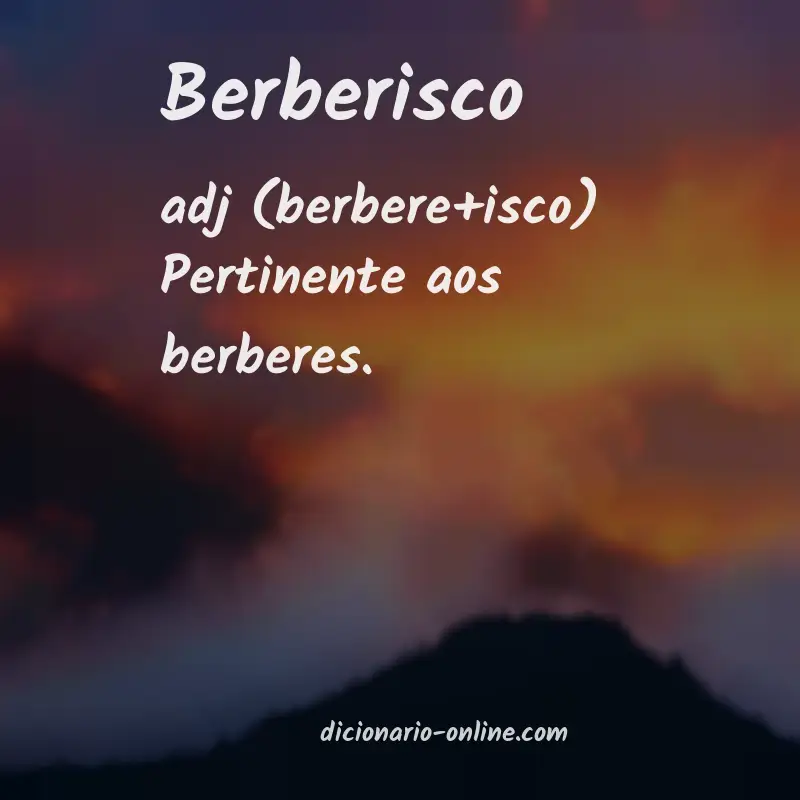Significado de berberisco