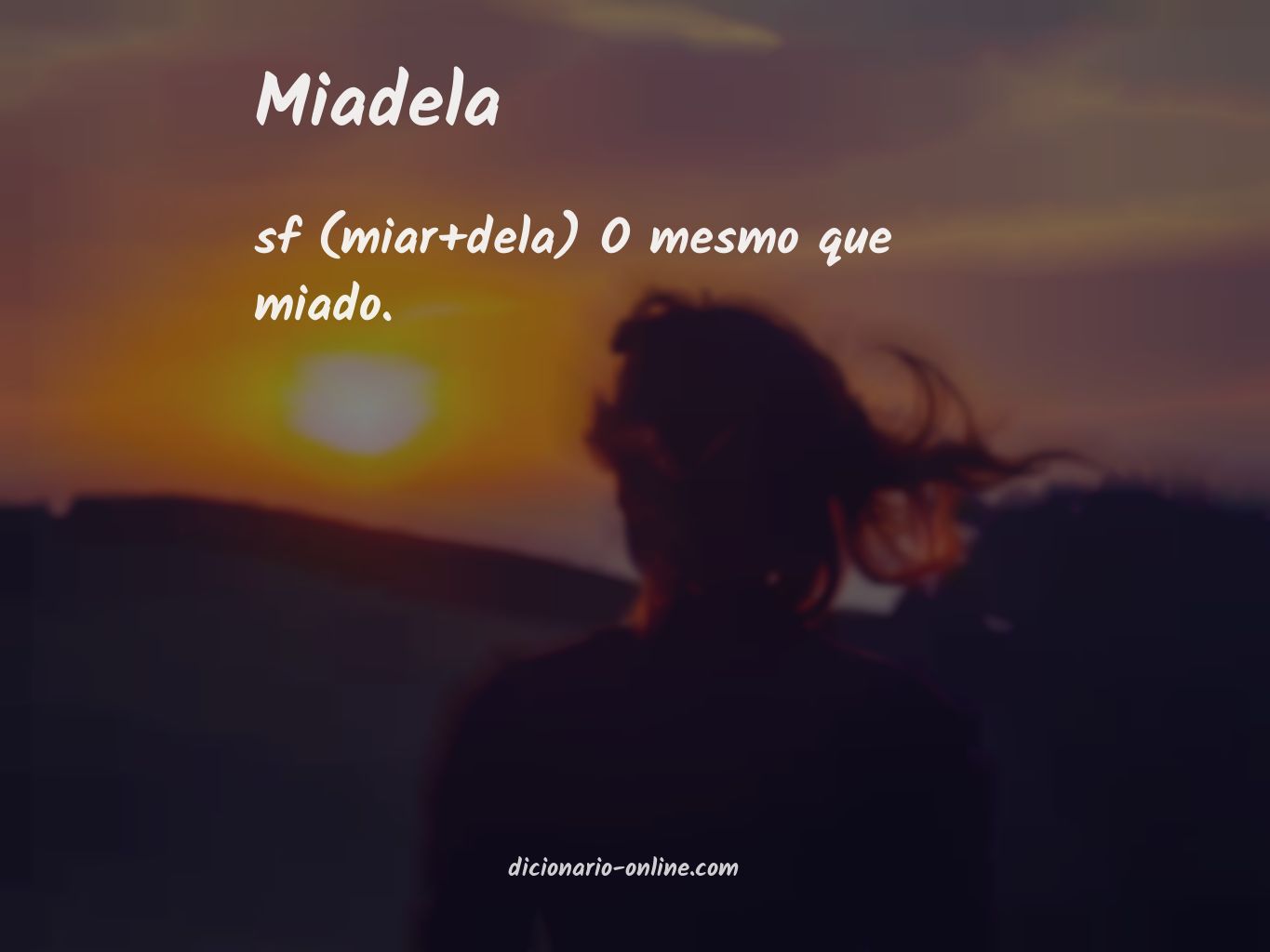 Significado de miadela