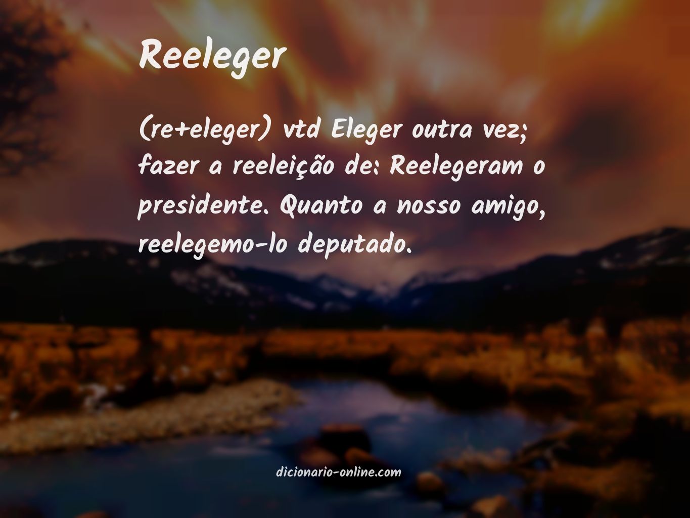 Significado de reeleger