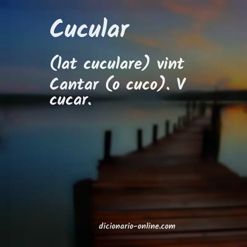 Significado de cucular