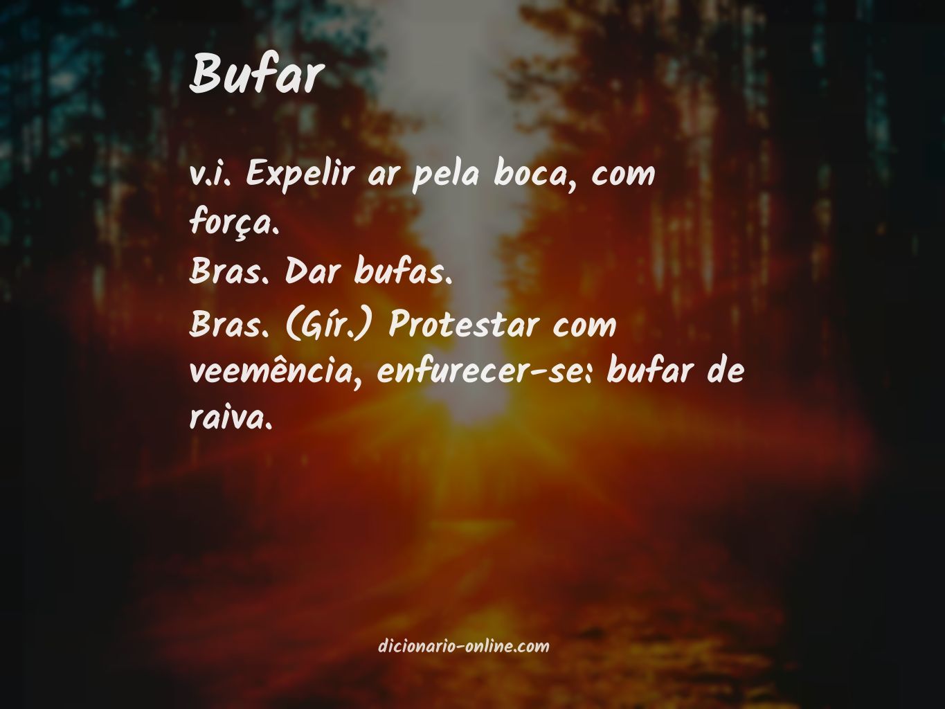 Significado de bufar