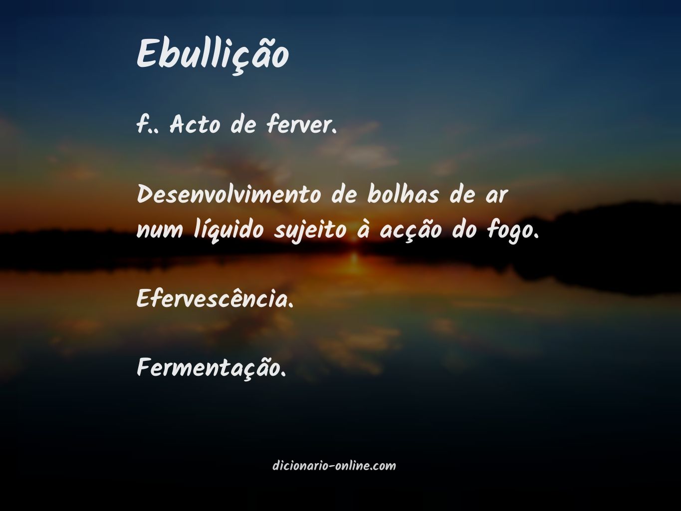 Significado de ebullição