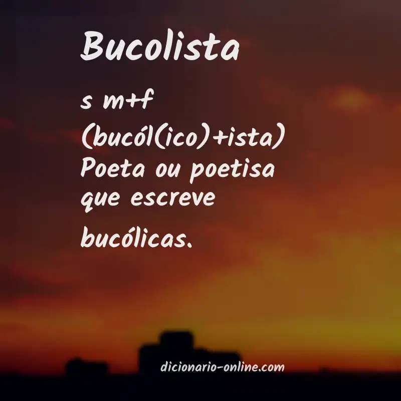 Significado de bucolista