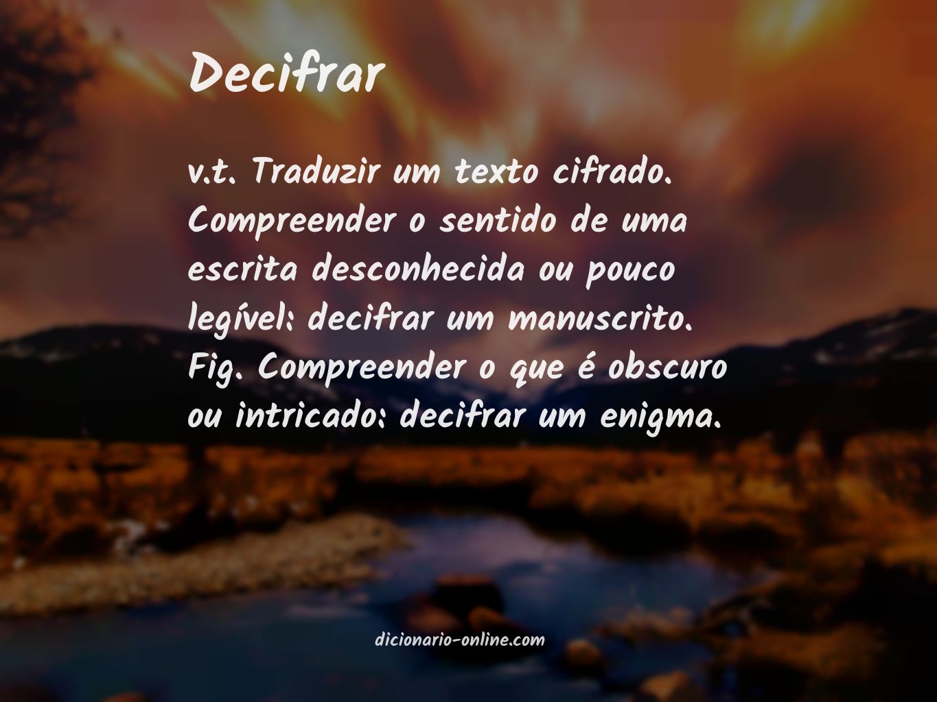 Significado de decifrar