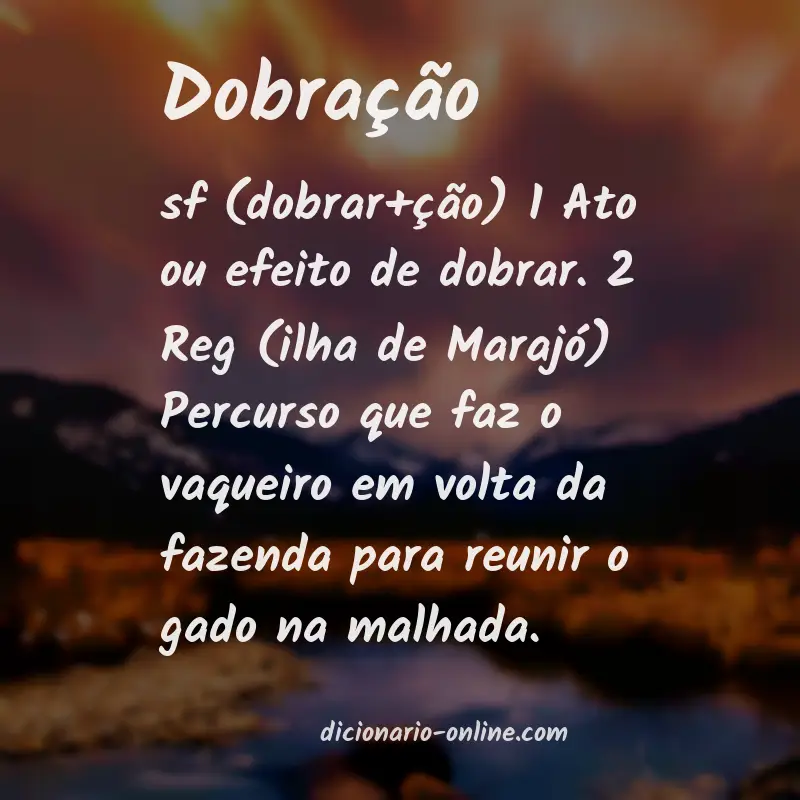 Significado de dobração