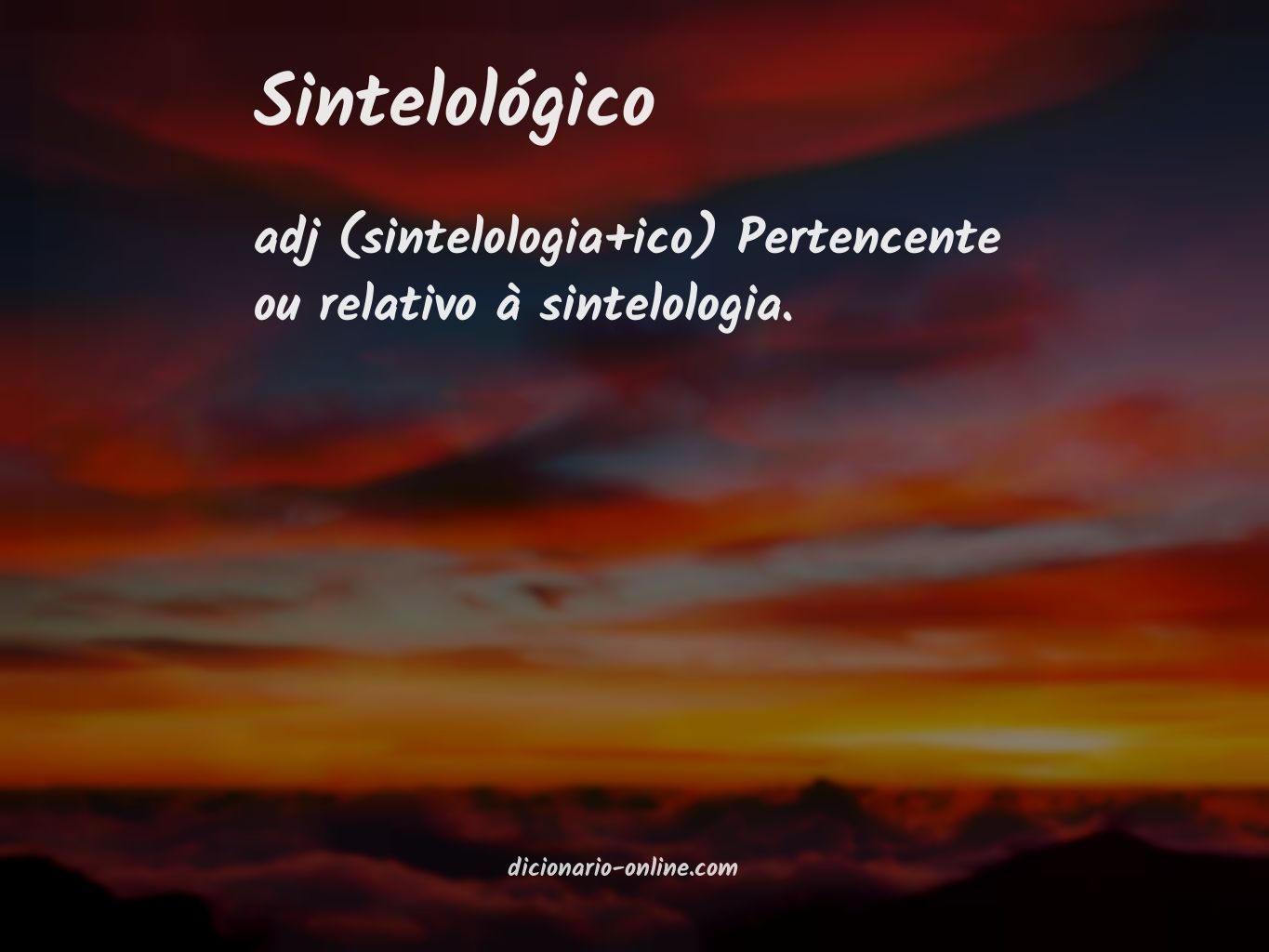 Significado de sintelológico