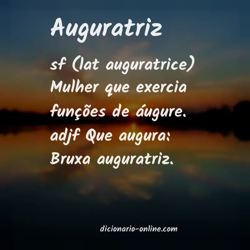 Significado de auguratriz