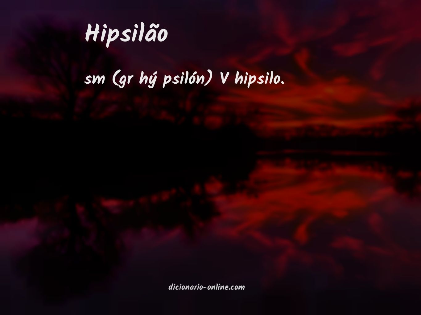 Significado de hipsilão