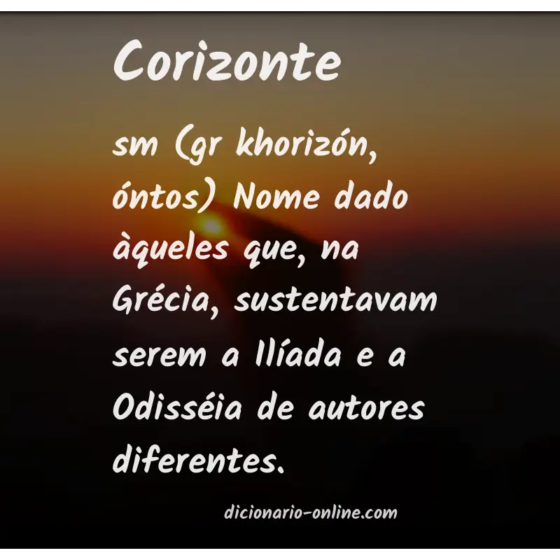 Significado de corizonte