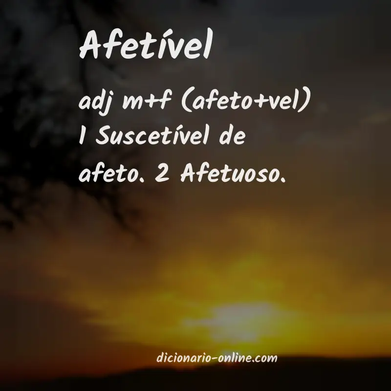 Significado de afetível