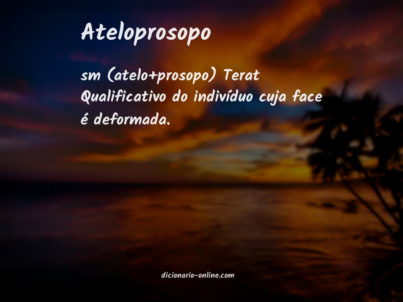 Significado de ateloprosopo