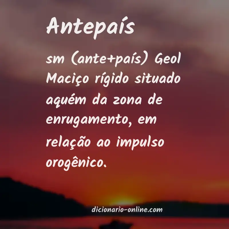 Significado de antepaís