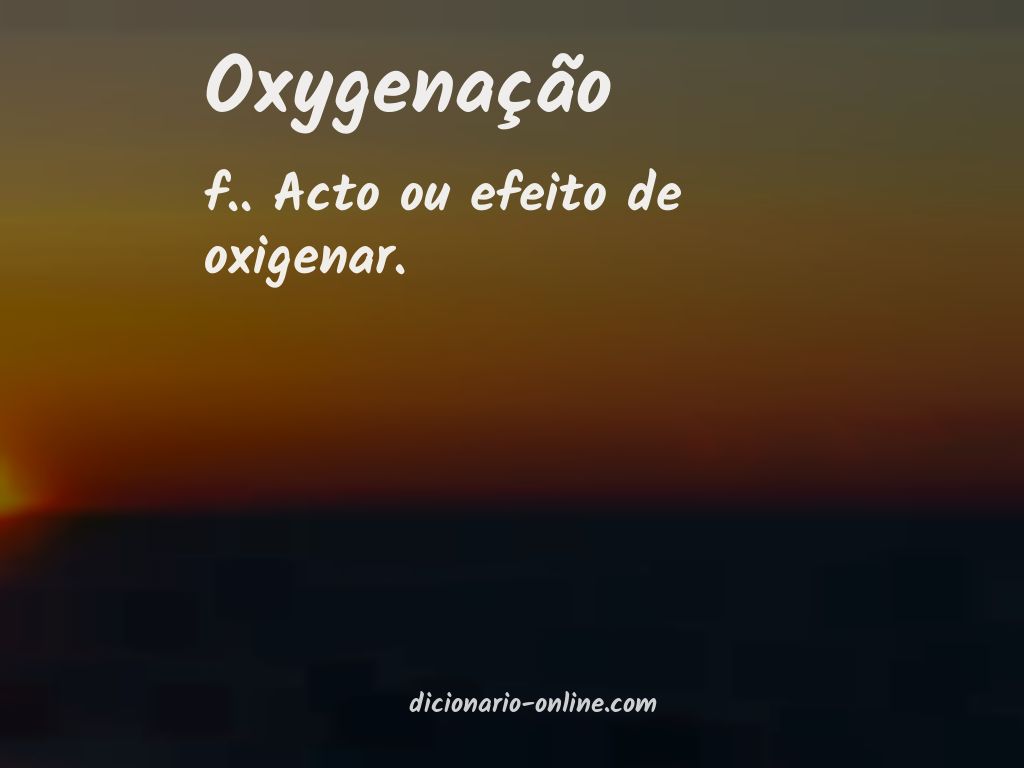 Significado de oxygenação