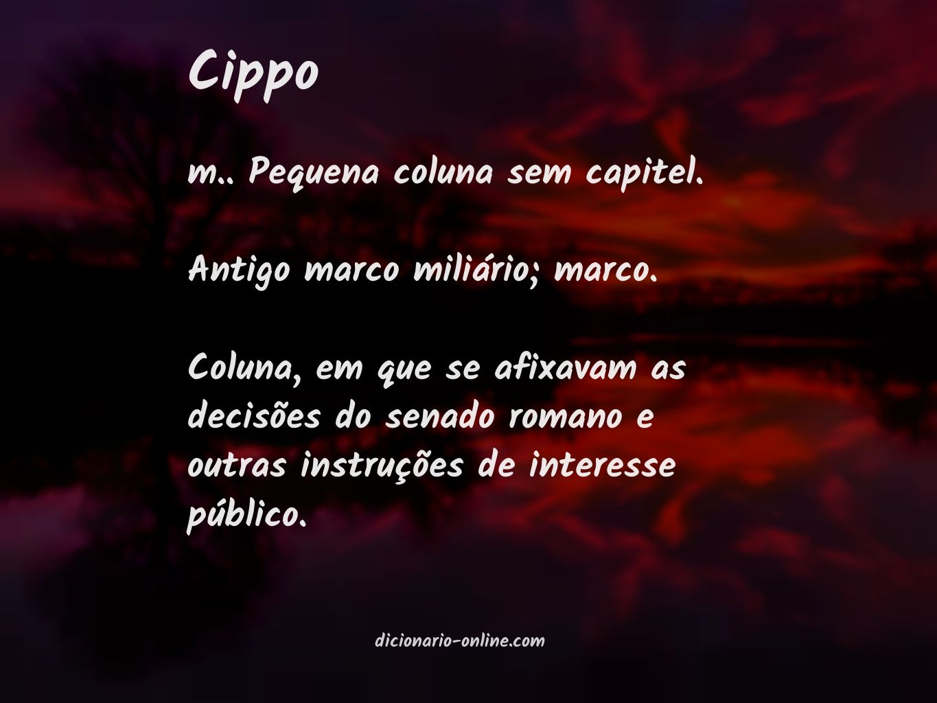 Significado de cippo