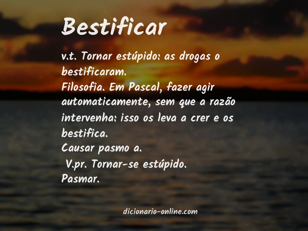 Significado de bestificar