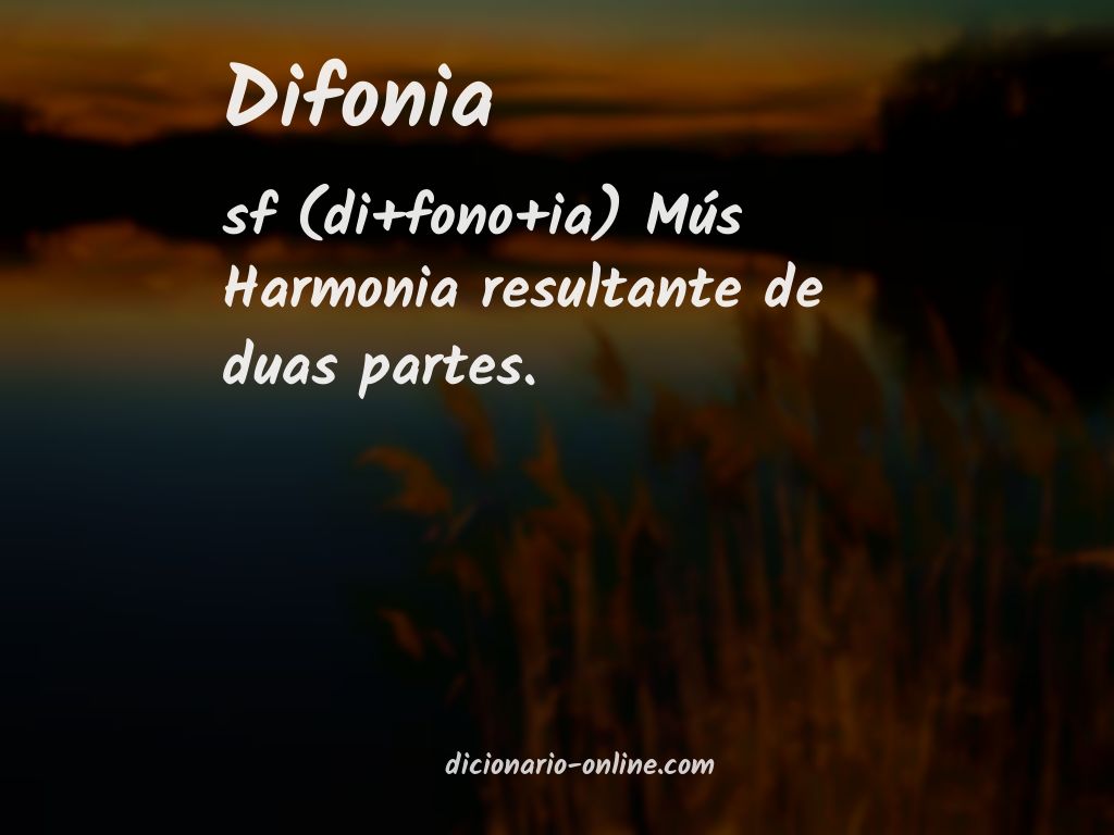 Significado de difonia