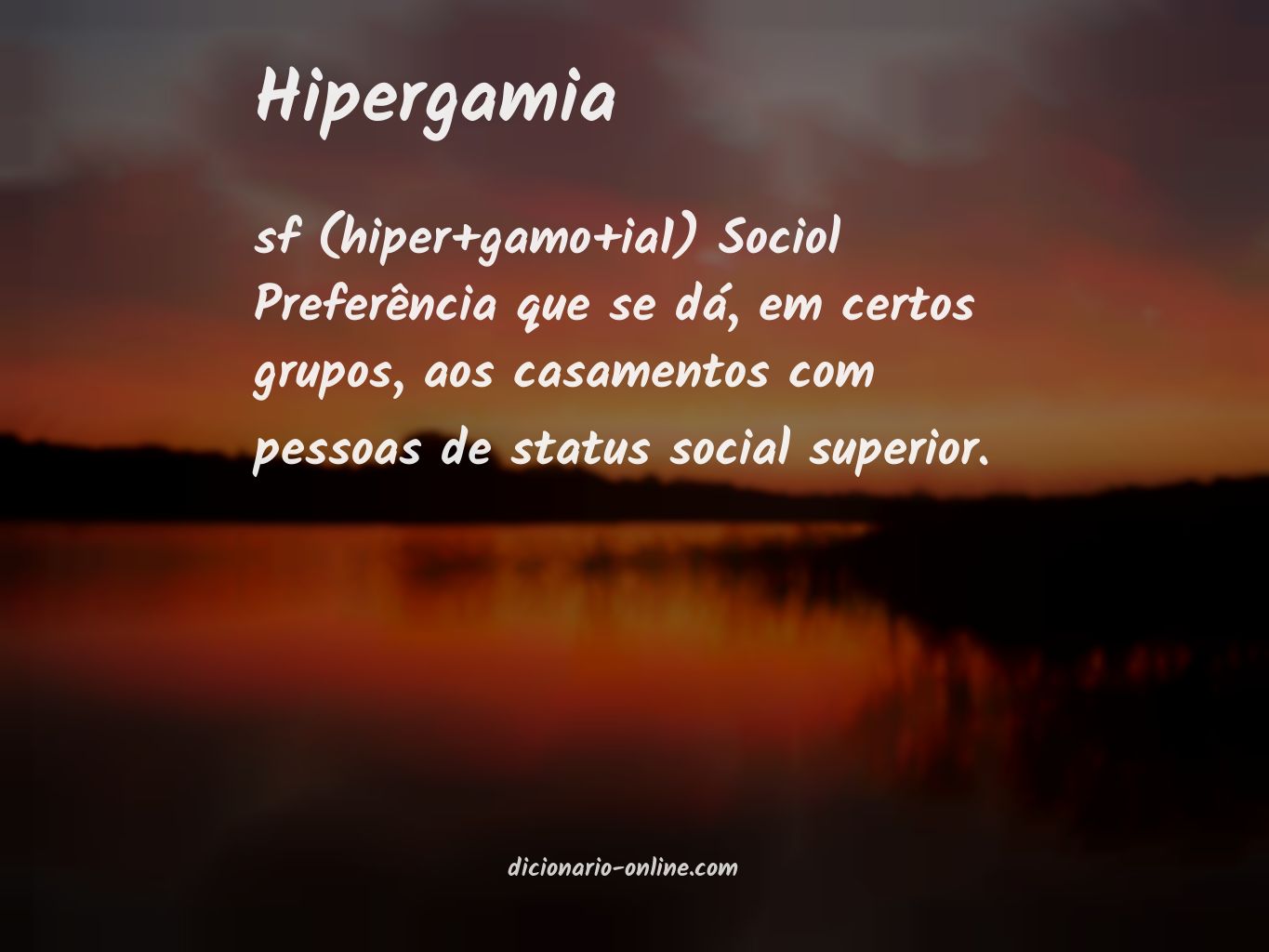 Significado de hipergamia