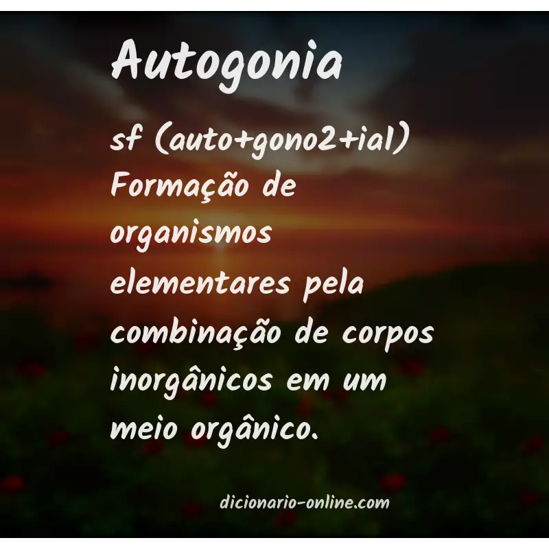 Significado de autogonia