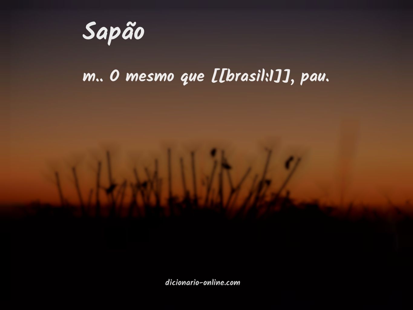 Significado de sapão