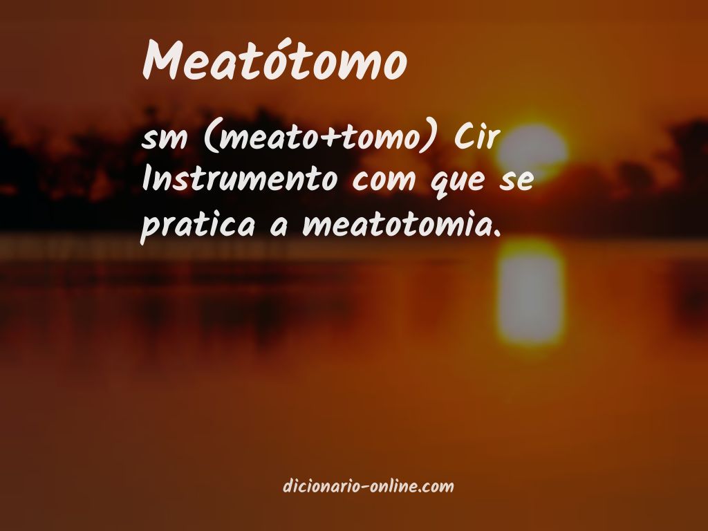 Significado de meatótomo